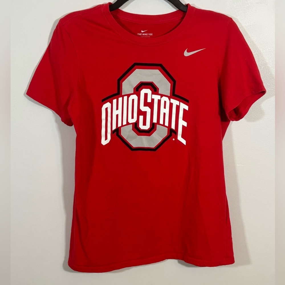 Nike Ohio State Buckeyes Dri-Fit T-Shirt Women’s Large Red Athletic Tee